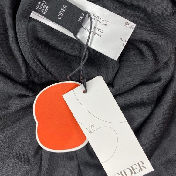 NWT Cider Black & Silver Sequin Asymmetrical BodyCon Mini Dress - Picture 8 of 8